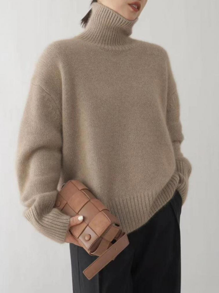 Kvinders Cashmere Rullekrave Sweater 9