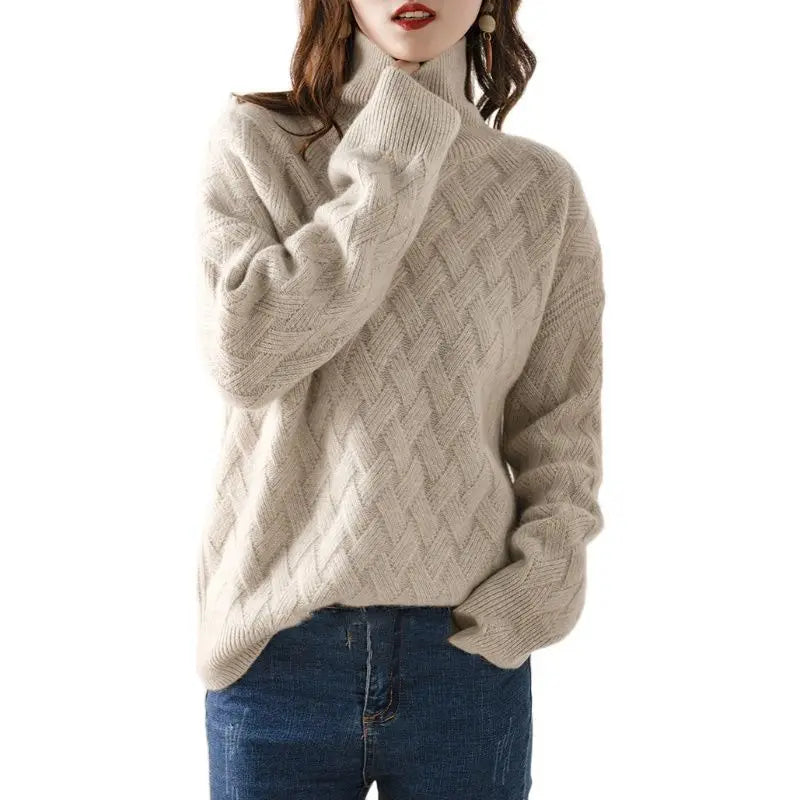 Kvinders Cashmere Trøje Elegant Stil 1