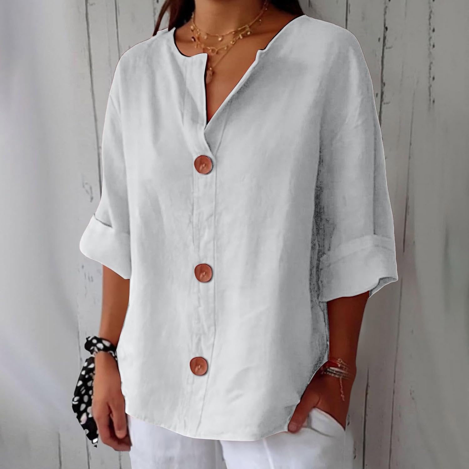 Kvinders Casual Bluse Flutter Fit 6