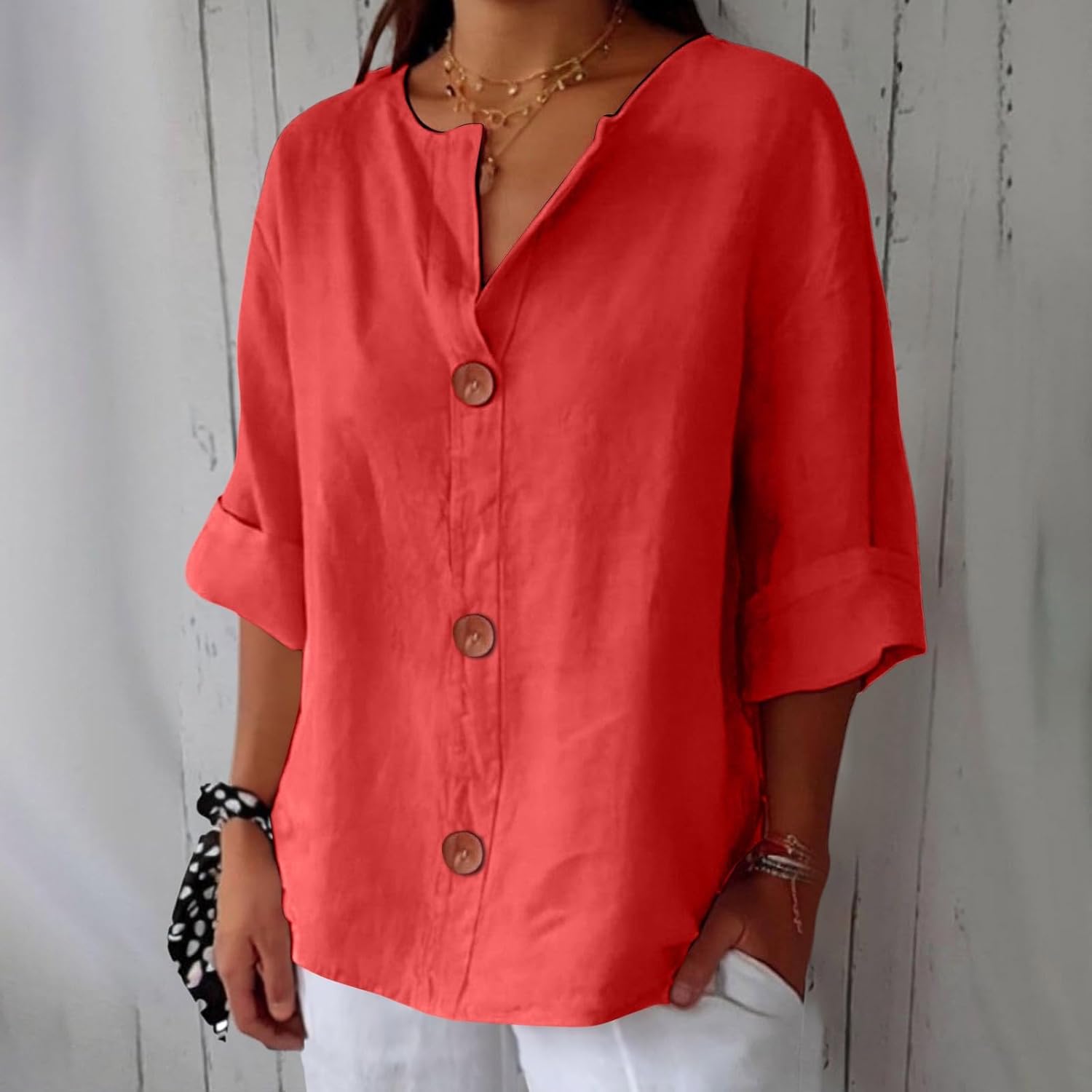 Kvinders Casual Bluse Flutter Fit 7