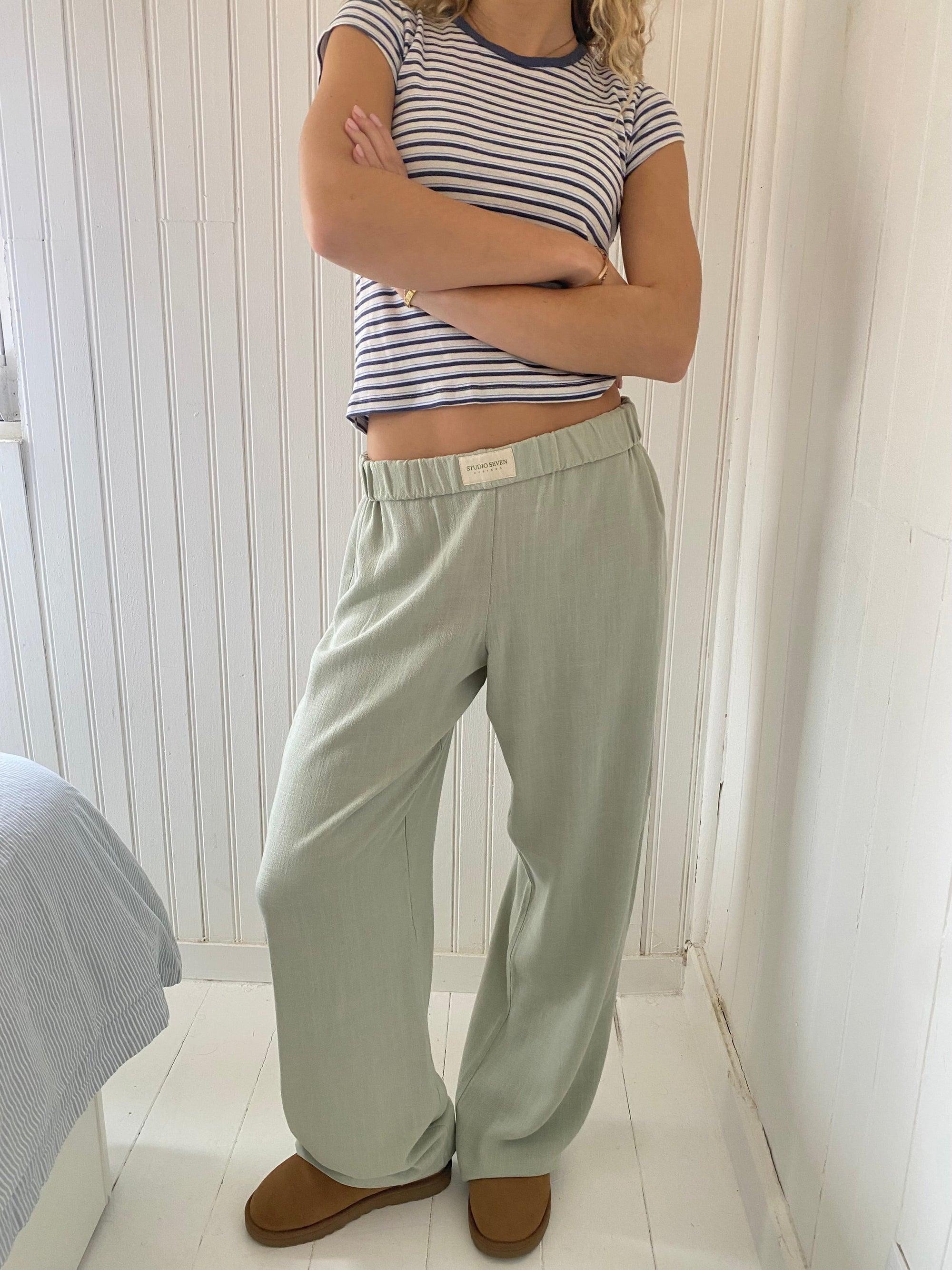 Kvinders Casual Bukser Med Elastisk Talje 3