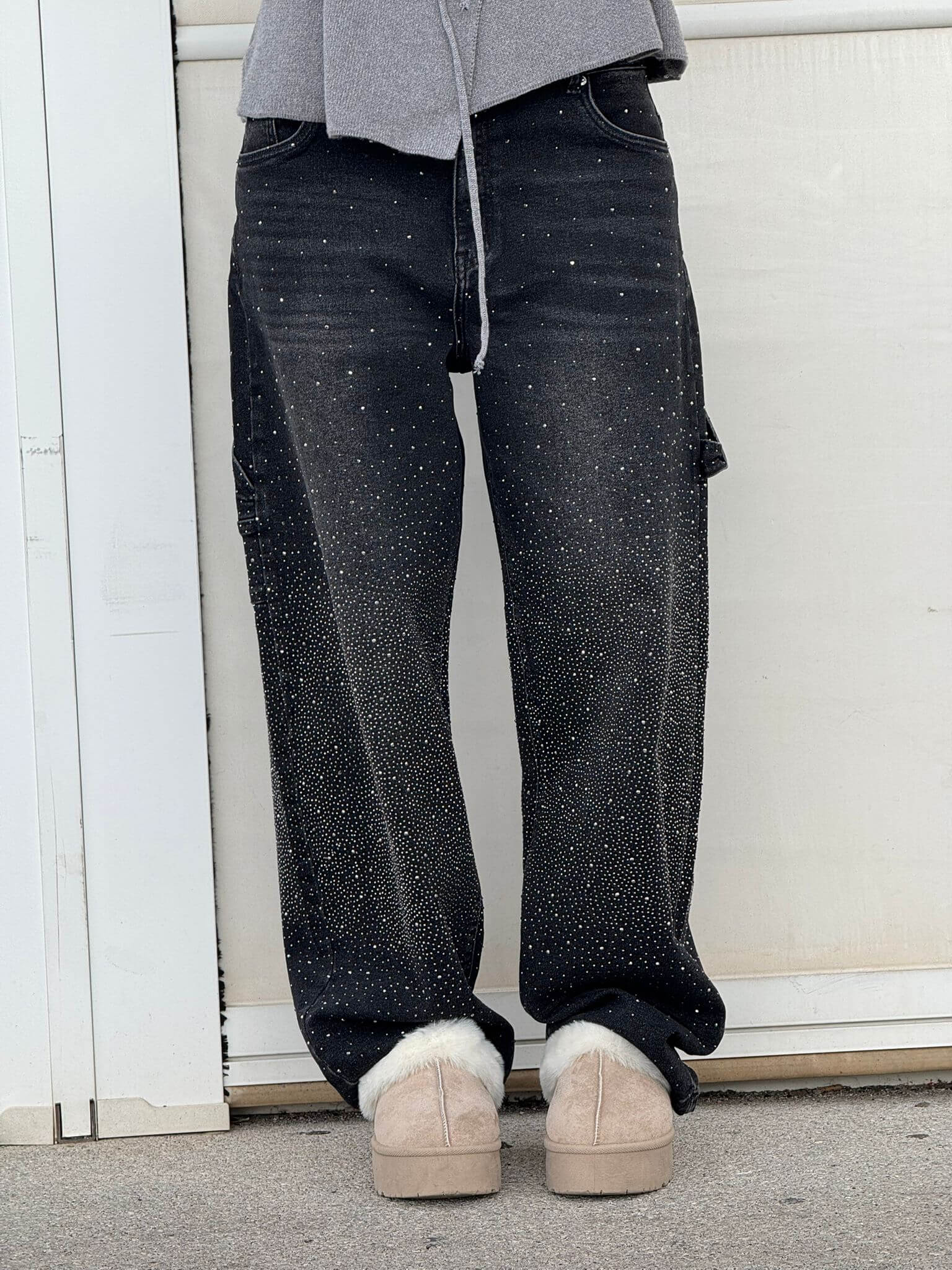Kvinders Casual Jeans Med Diamant Detaljer 10