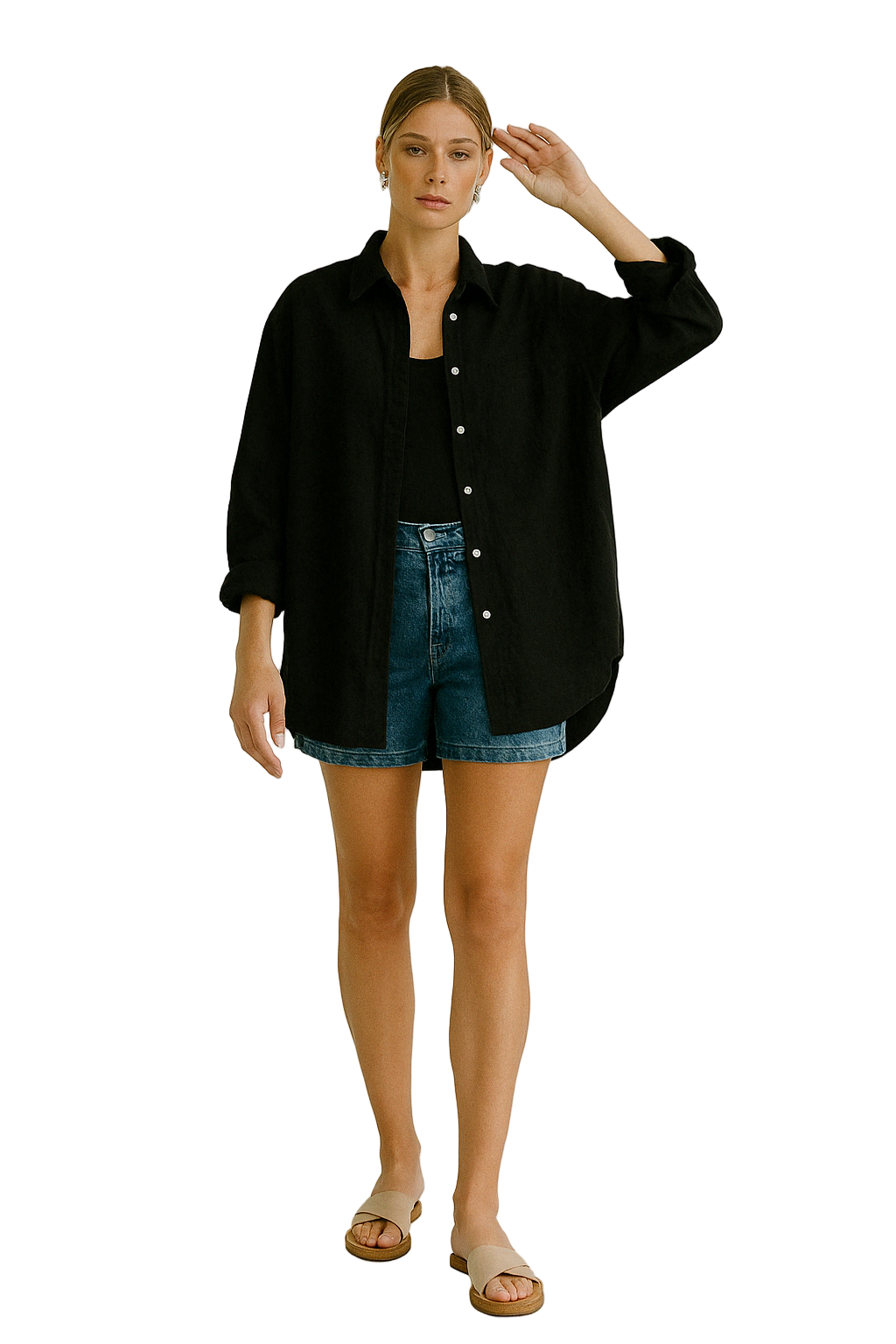 Kvinders Casual Shirt med Alziend Øje Blødt Materiale 0