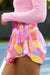 Kvinders Casual Shorts med Smock Talje og Abstrakt Print 2