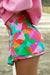 Kvinders Casual Shorts med Smock Talje og Abstrakt Print 8