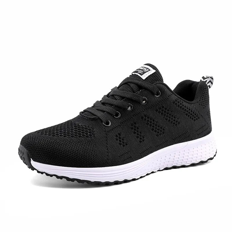 Kvinders Casual Sko Åndbar Mesh Flade Sneakers 8