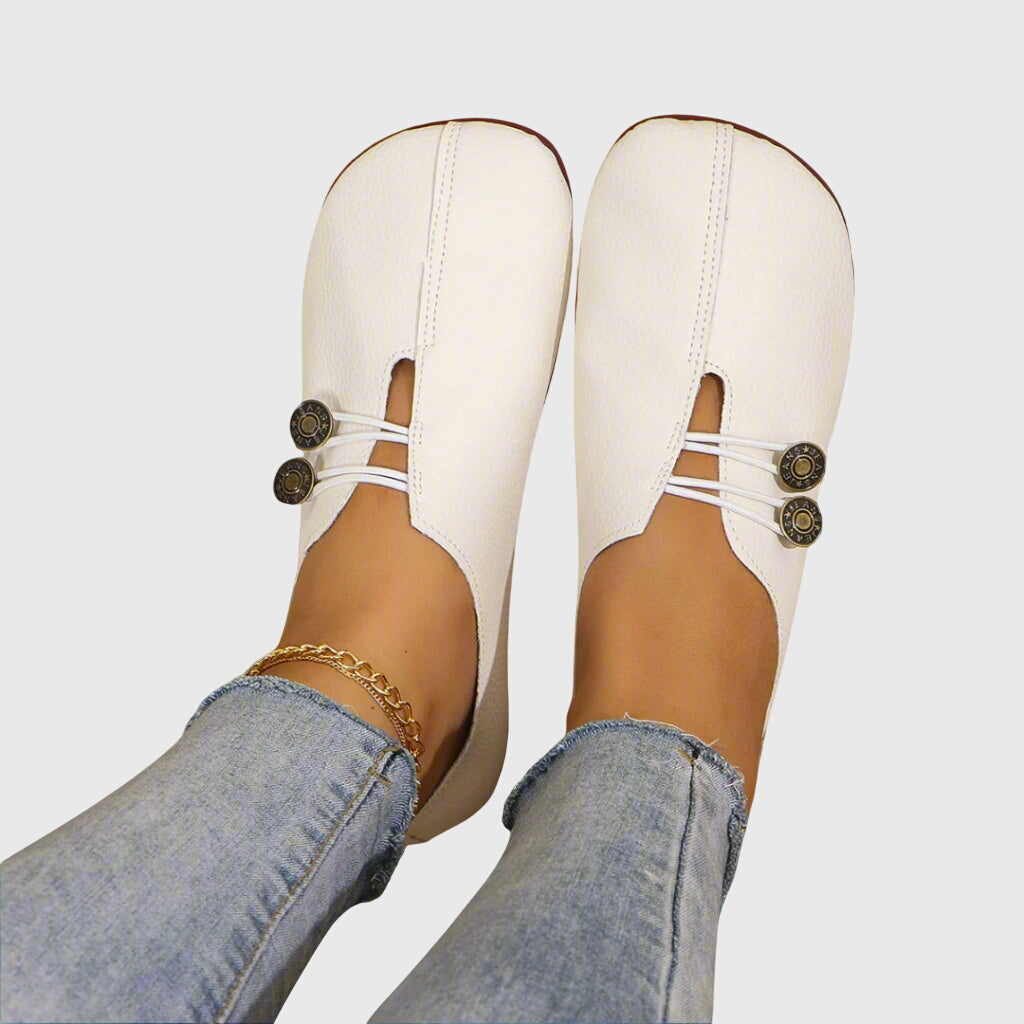 Kvinders Casual Slip-On Flats med Knapdetalje 5