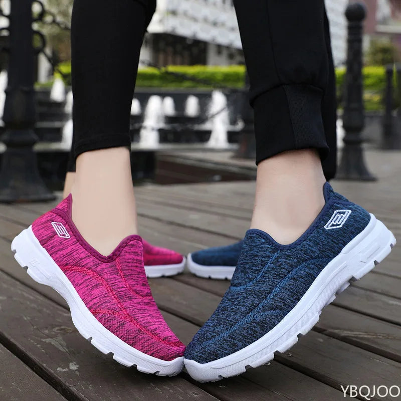 Kvinders Casual Sneakers Åndbar Blød Stof 4