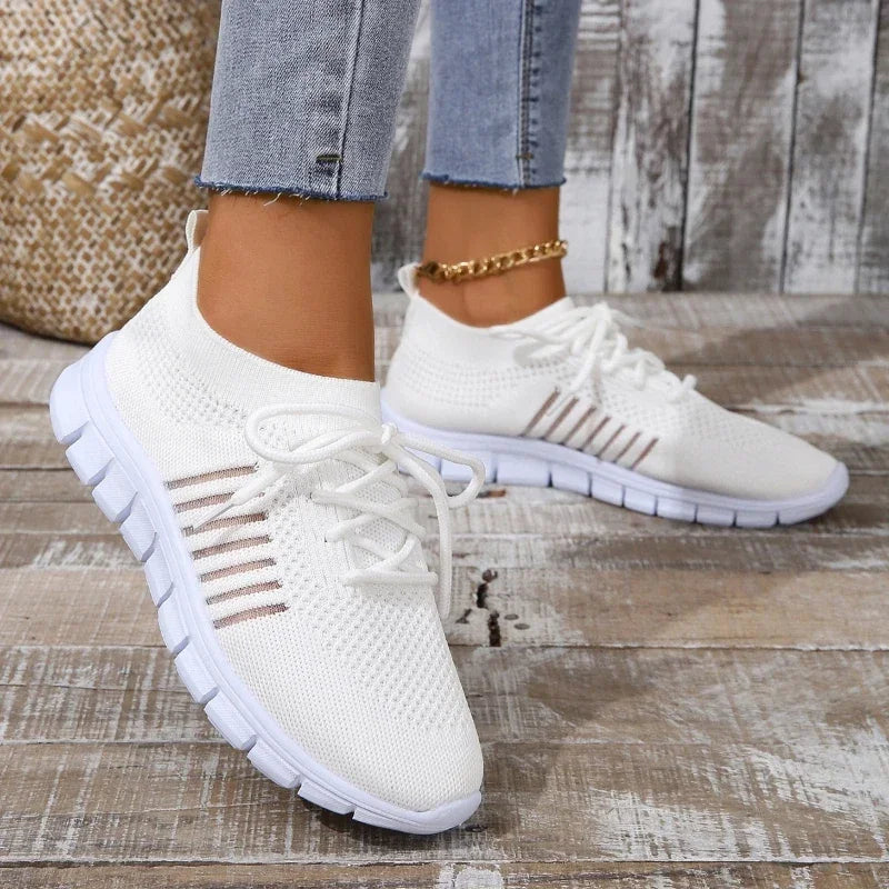 Kvinders Casual Sneakers Åndbar Mesh Slip-On 14