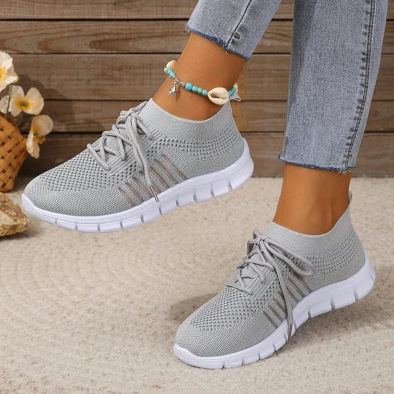 Kvinders Casual Sneakers Åndbar Mesh Slip-On 9