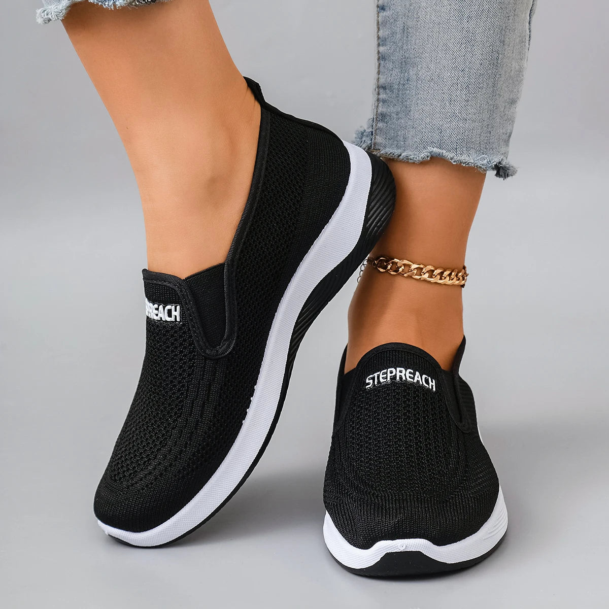 Kvinders Casual Sportssko Åndbar Letvægts Tekstil 1