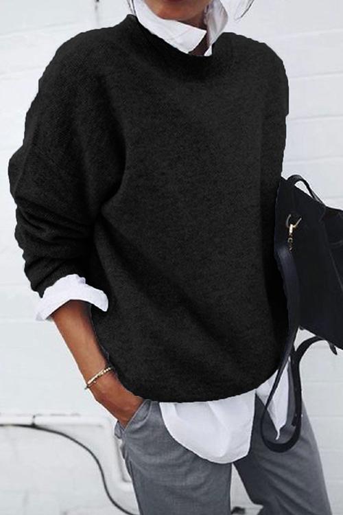 Kvinders Casual Sweater med Krave To Stykker 3