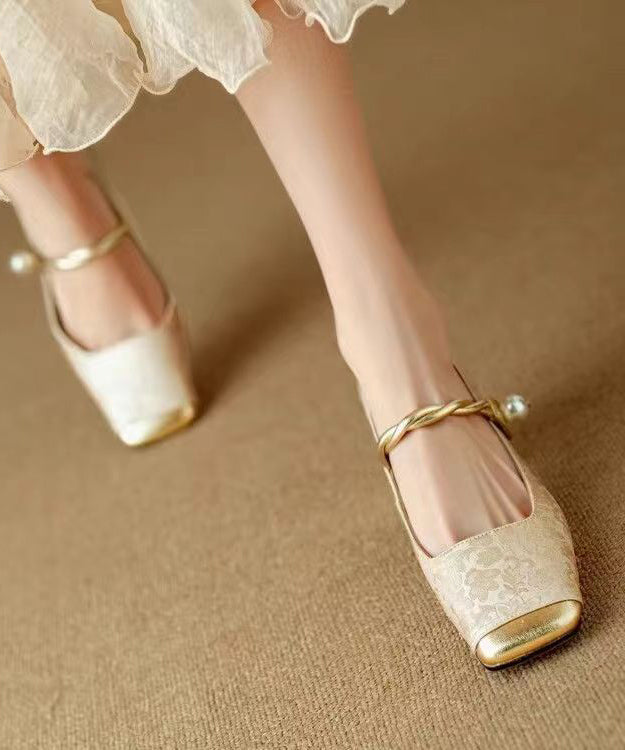 Kvinders Chunky Hæl Loafers med Spænde 3