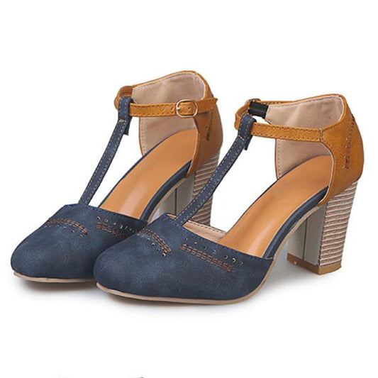Kvinders Chunky Heel Mary Janes Casual 1