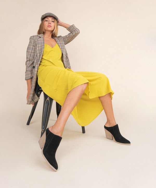 Kvinders Chunky Hill Wedge Mule Sko i Sort 2