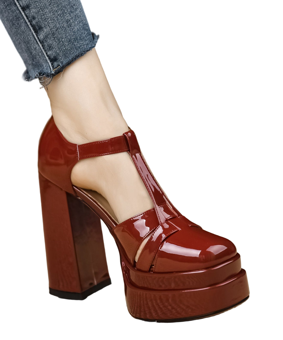 Kvinders Chunky Højhælede Sko 0