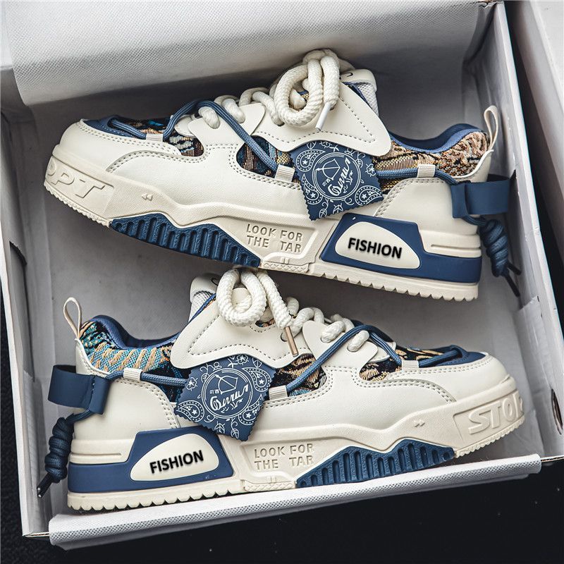 Kvinders Chunky Sneakers Snøring Trendy Design 4