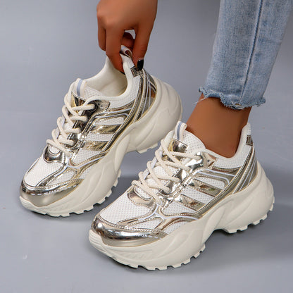 Kvinders Chunky Sneakers Sporty Design 6