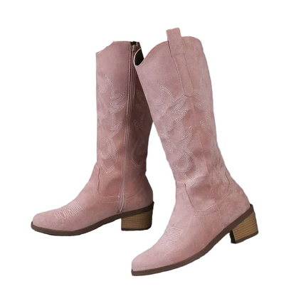 Kvinders Cowboy Støvler Klassisk Design 0