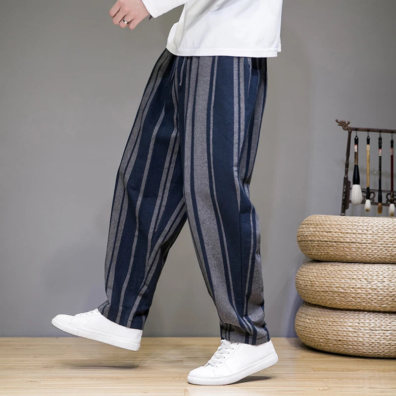 Kvinders Cropped Bukser med Stribemønster 1
