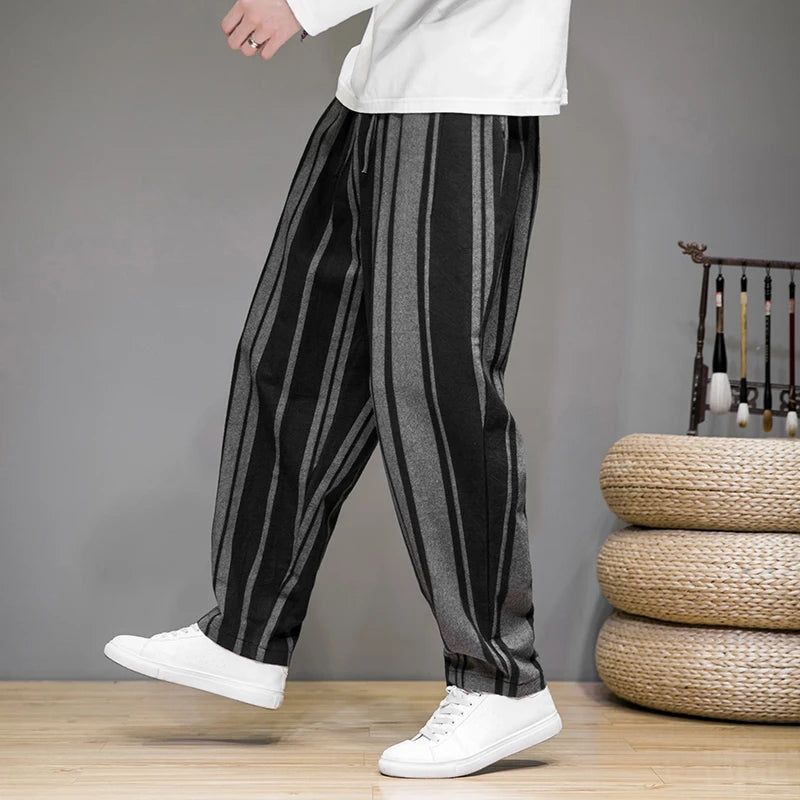 Kvinders Cropped Bukser med Stribemønster 5