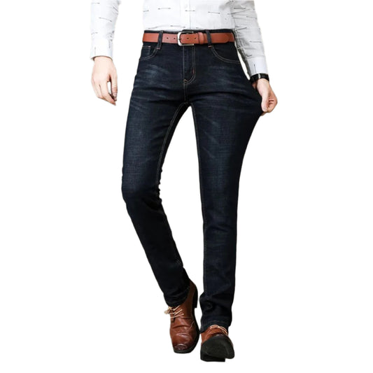 Kvinders Denim Jeans Straight Cut Komfortabelt Design 0