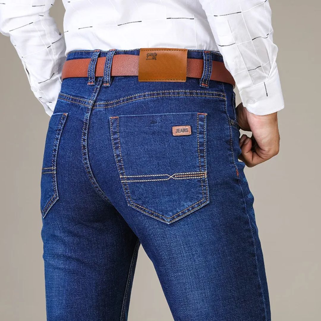 Kvinders Denim Jeans Straight Cut Komfortabelt Design 3