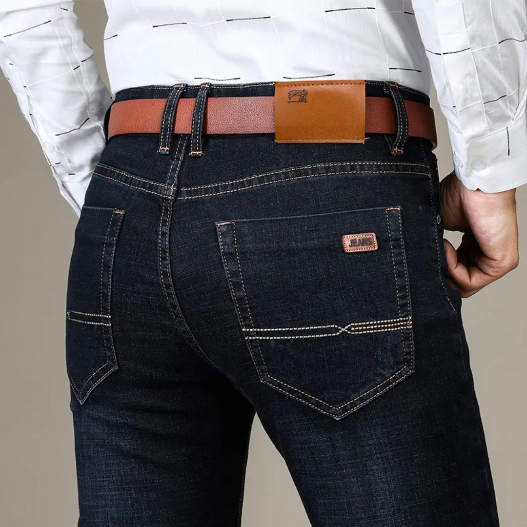 Kvinders Denim Jeans Straight Cut Komfortabelt Design 4
