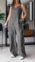Kvinders Denim Jumpsuit V-Hals Komfortabel 5