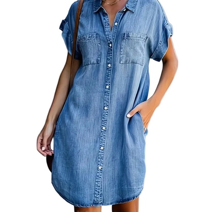 Kvinders Denimkjole Unik Design 0