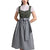 Kvinders Dirndl Kjole med Forklæde Traditionelt Design 100% Bomuld 0