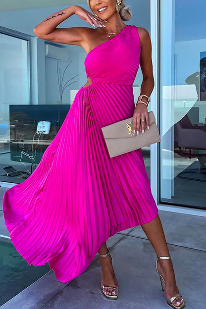 Kvinders Festkjole med One Shoulder Cut Out 1