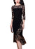 Kvinders Fishtail Kjole med Broderet Tulle 0