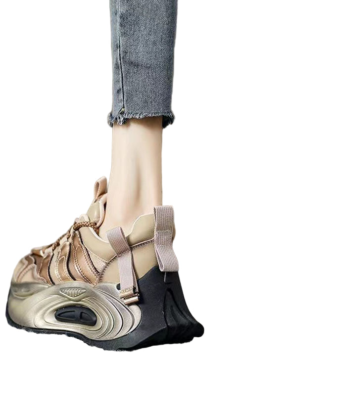 Kvinders Flade Sko med Platform og Krydsrem 0