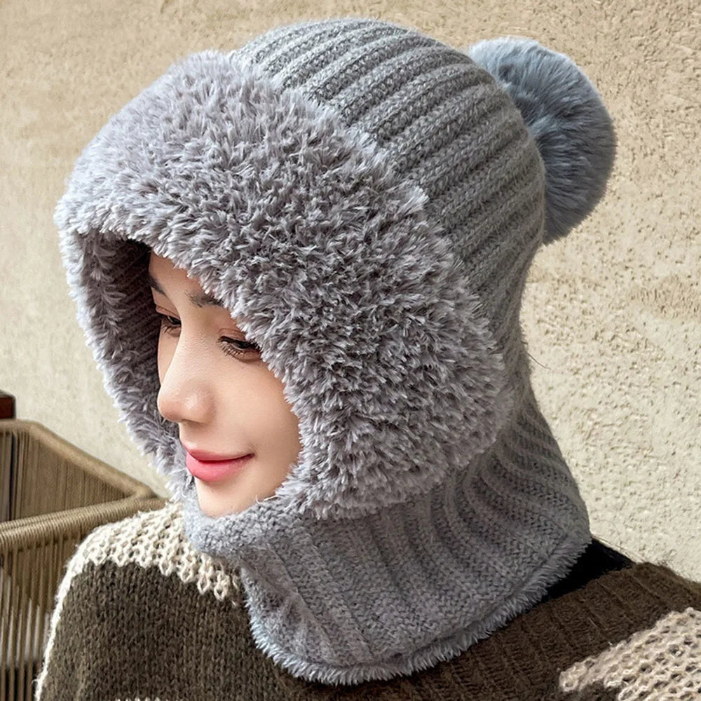 Kvinders Fleece Vinterhat med Snood Casual 0