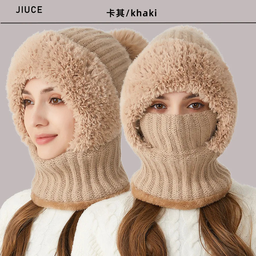 Kvinders Fleece Vinterhat med Snood Casual 6