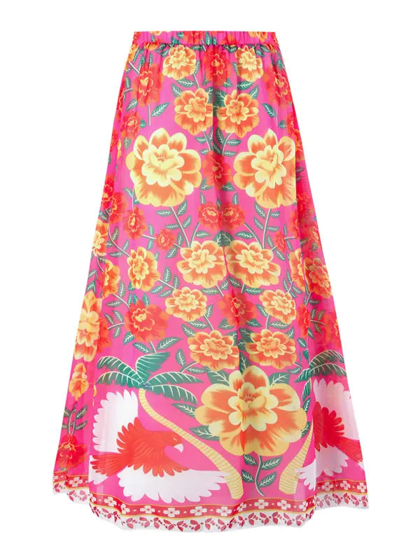 Kvinders Floral Skirted Badedragt med Top og Nederdel Solgt Separat 12