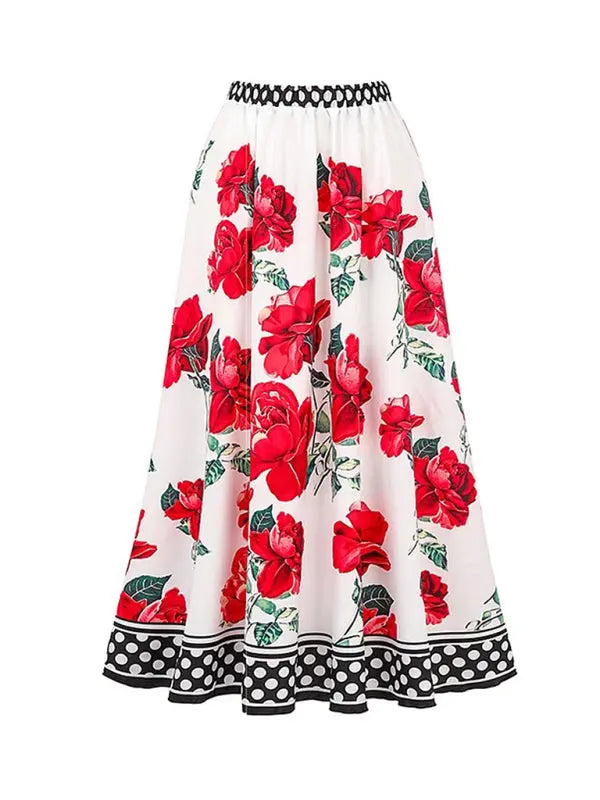 Kvinders Floral Skirted Badedragt med Top og Nederdel Solgt Separat 3
