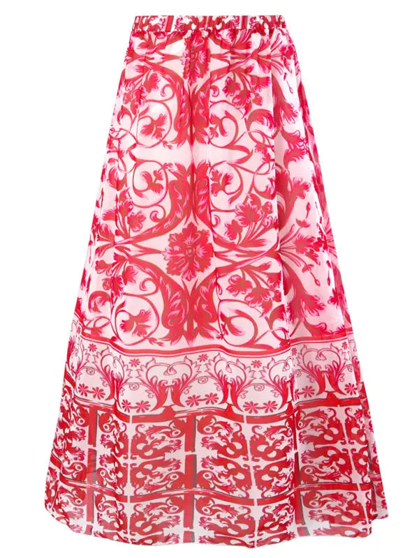 Kvinders Floral Skirted Badedragt med Top og Nederdel Solgt Separat 7