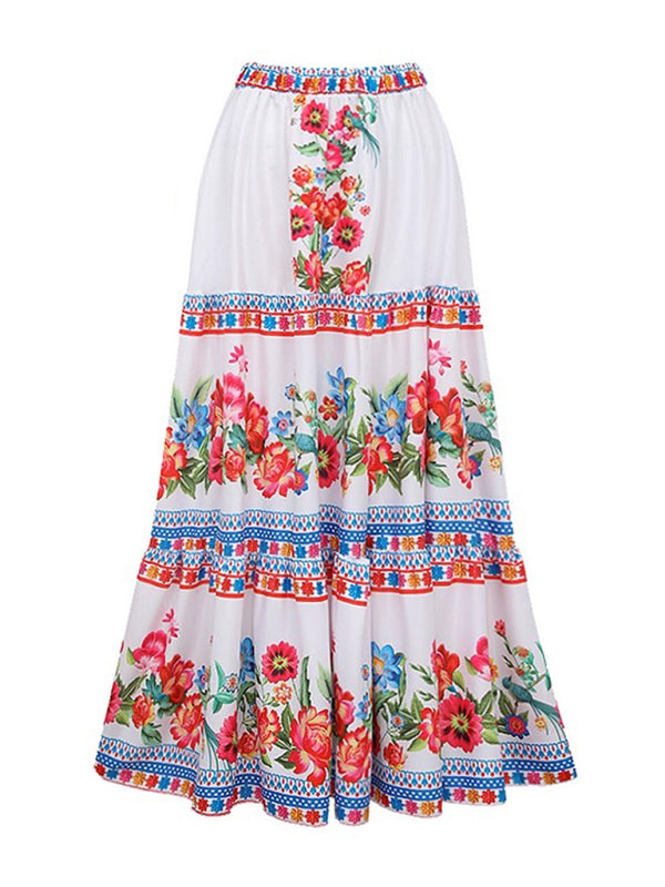 Kvinders Floral Skirted Badedragt med Top og Nederdel Solgt Separat 9
