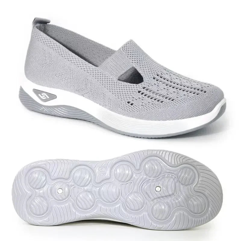 Kvinders Gå-Sko Slip On Åndbar Tekstil Med Memory Foam Indersål 12