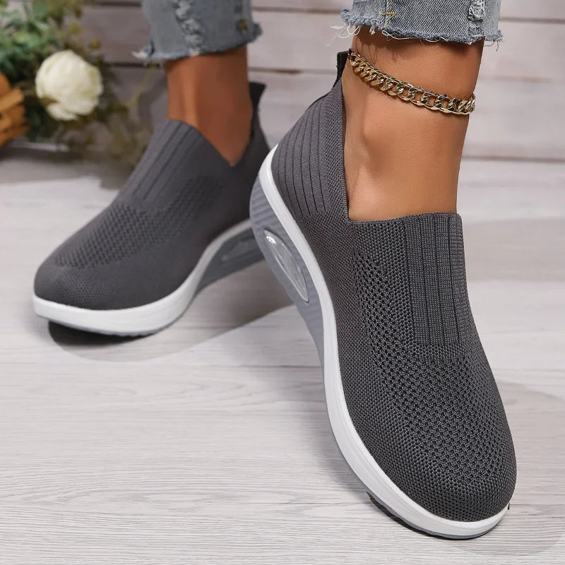 Kvinders Gå Sko Platform Mules Åndbart Stof Non-Slip 7