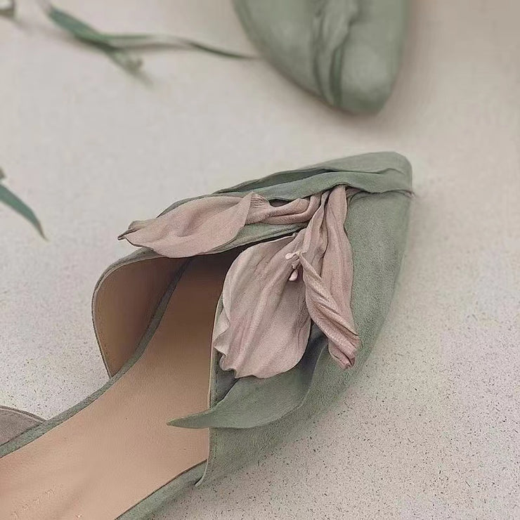 Kvinders Håndlavede Ballerinaer med Blomsterdetaljer 2