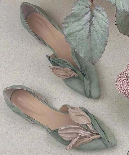 Kvinders Håndlavede Ballerinaer med Blomsterdetaljer 4