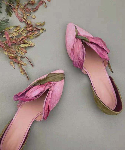 Kvinders Håndlavede Ballerinaer med Blomsterdetaljer 6