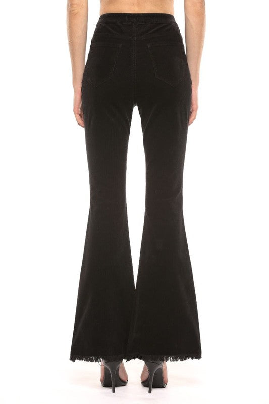 Kvinders Høj Talje Corduroy Super Flare Jeans 0