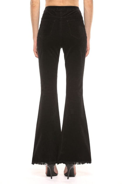 Kvinders Høj Talje Corduroy Super Flare Jeans 0
