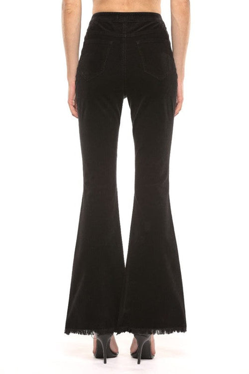 Kvinders Høj Talje Corduroy Super Flare Jeans 0