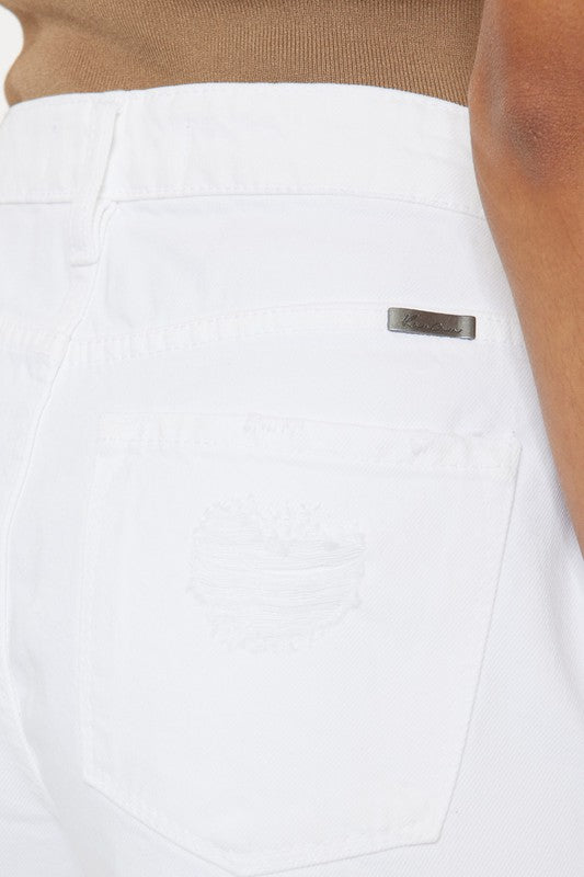 Kvinders Høj Talje Frayed Hem Shorts 3
