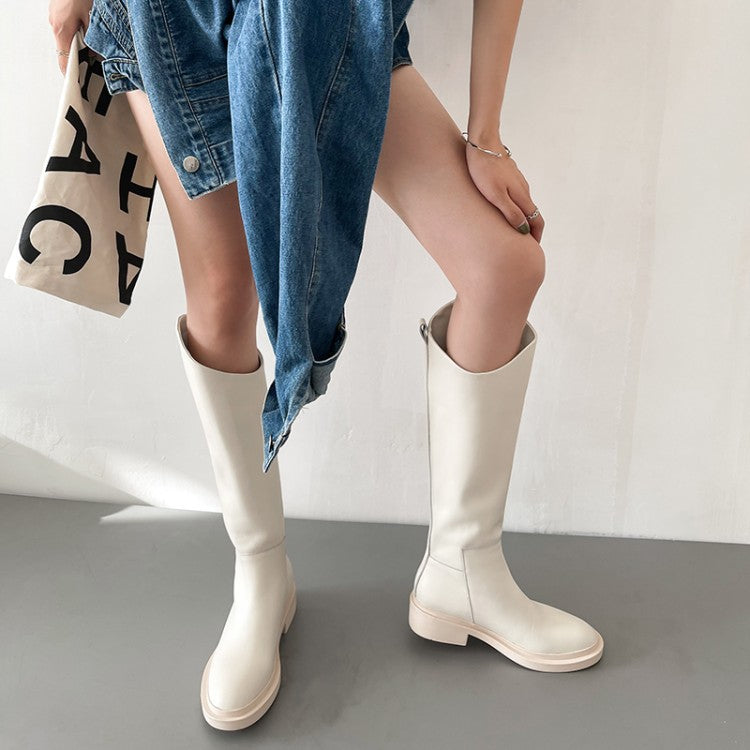 Kvinders Højhælede Støvler Med Robust Stil 4